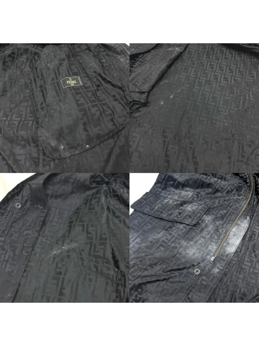 Fendi Jacket Zucchini Nylon Black